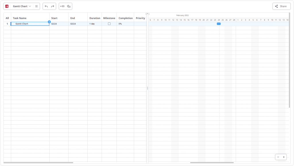 Gantt chart software Step 2